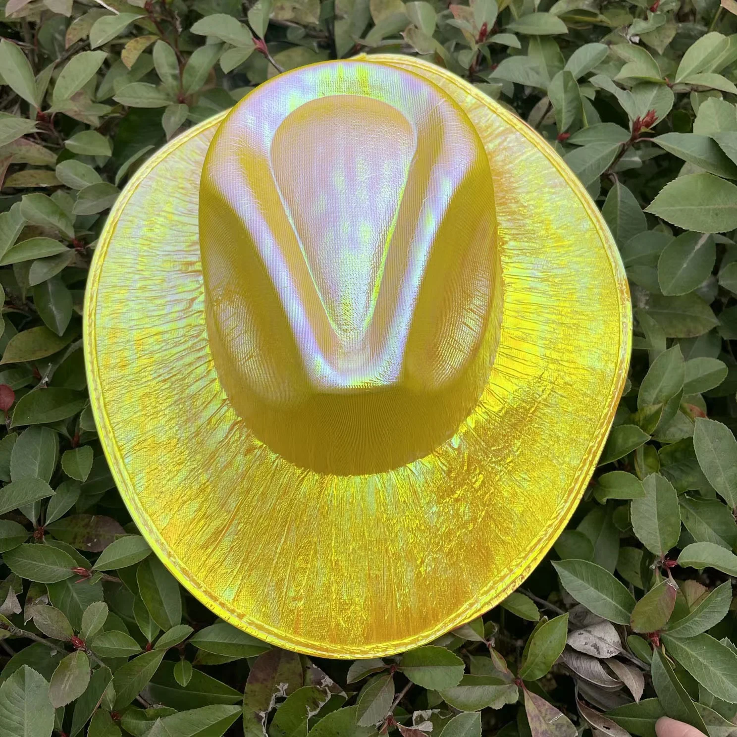 2022 Customizable Festival Event Party Supplies Colorfully Crazy Carnival Hats Plastic Cowboy Cap Glitter Festival Party Hats