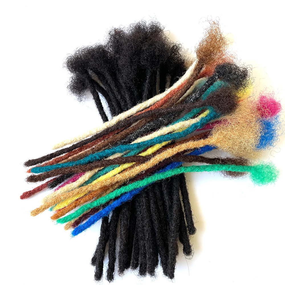 Hot Selling 1 Pack Of Human Hair Locs Extensions No Weft Human Hair Dreadlocks Hair Extensions Handmade Soft Dreadlocks