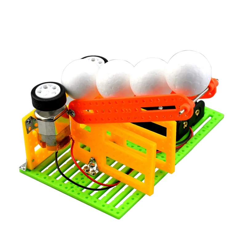 Automatic Tee Machine DIY Gizmo for Primary School Kids Educational Wood Toy for Creative Fun Science Experiments Box Package