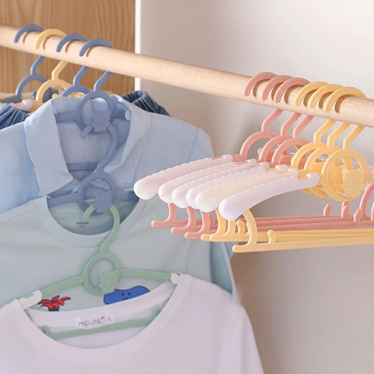 Fashion kids pp plastic nonslip clothes hangers non slip hangers