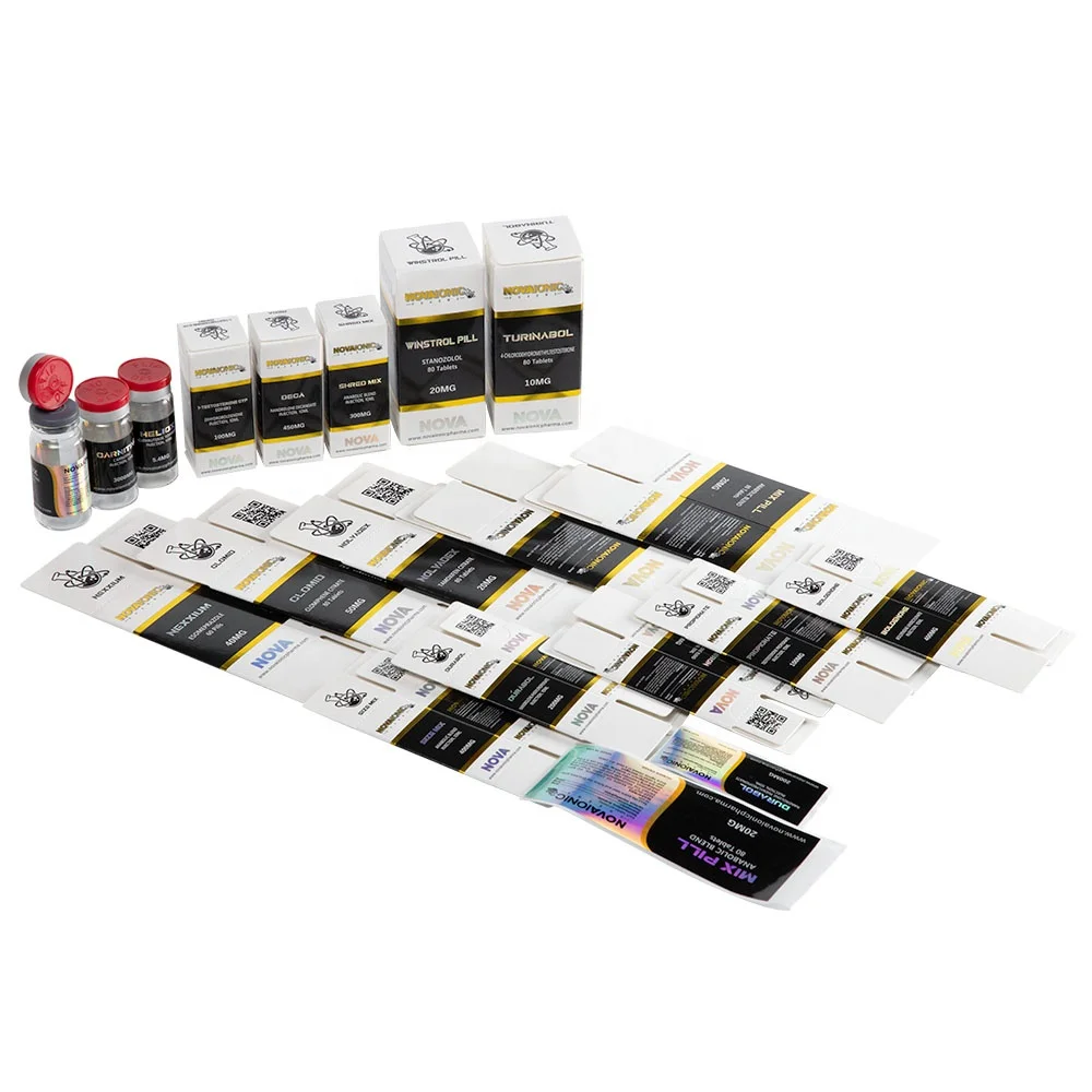 Custom Printed Waterproof Bodybuilding Pharmaceutical Packaging 10Ml Steroid Vial Labels And Boxes