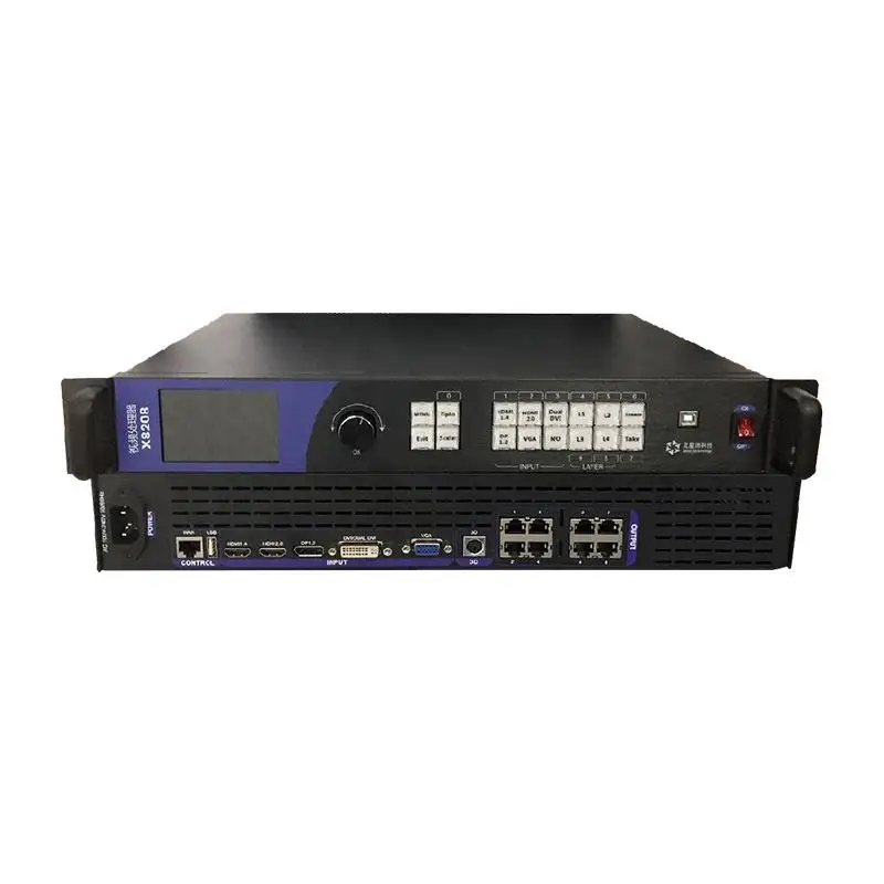 LinsnX8208 видеопроцессор 2-в-1 (отправка карты и процессором) 4-экран дисплея СИД контрольного устройства