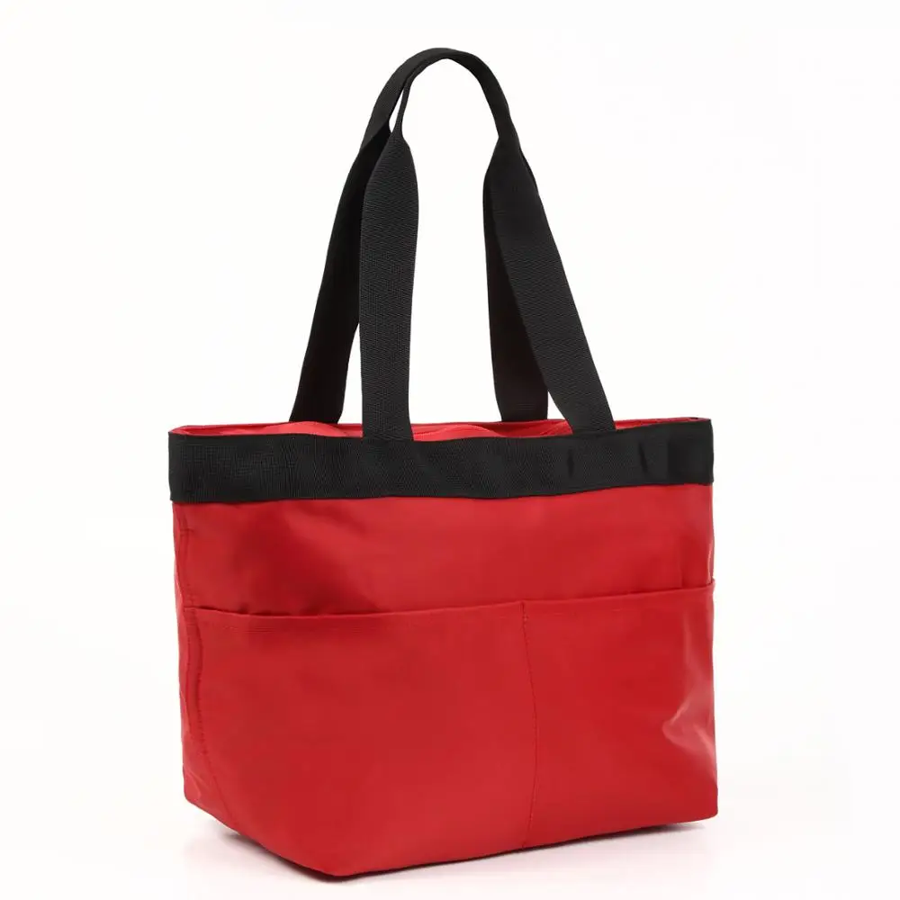 
Quality assured trendy plain large canvas tote bag handbag 