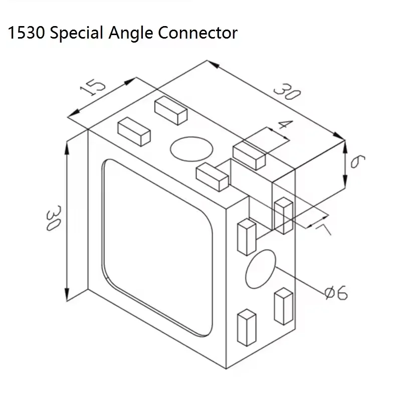 Accessories general aluminium profiles connector for fixtures 1530 Angle square connector 2040 Special angle connector