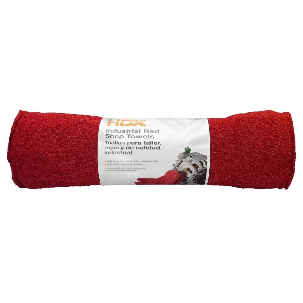  shop towels in red 50-piece