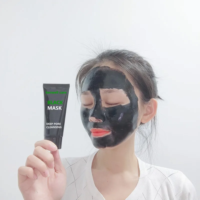 Black Head Removal Mask Blackhead Remover Head Face Mask Activated Charcoal Acne Bamboo Charcoal Peel Off Black Customized Logo