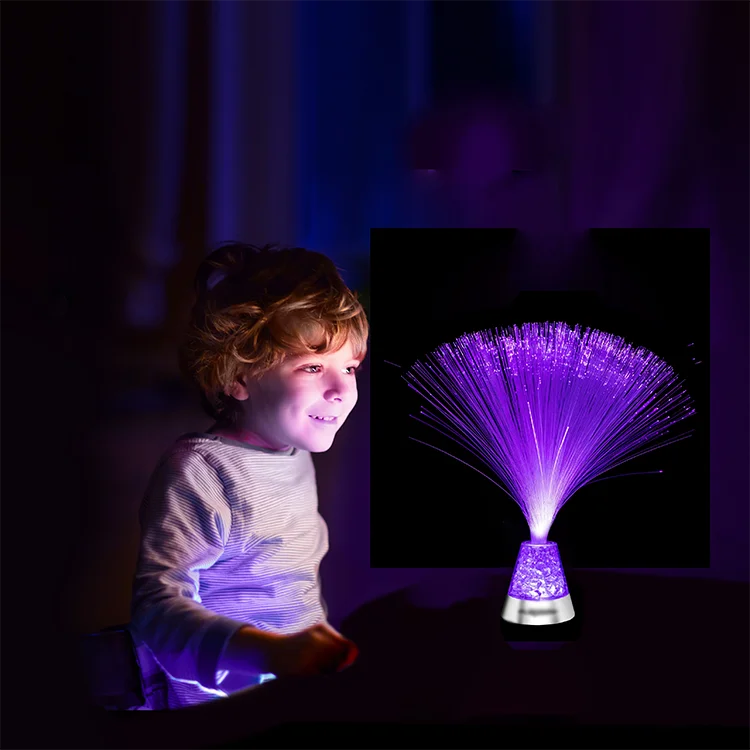 UK Multi-color Relieves Stress Changing Fiber Optic Lamp Sensory Lights Fiber for Children Autism Christmas Gift