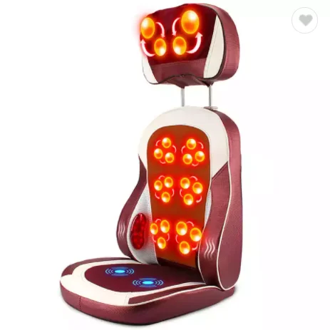 OEM Customized Portable Car Masajes Seat Vibrating Neck and Back Shiatsu Massage Cushion Full Body Use