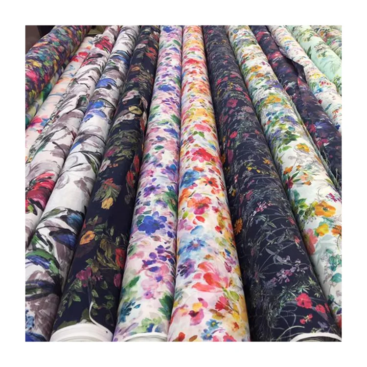 Twill microfiber material disperse print flower poly bed sheet custom print your own fabric