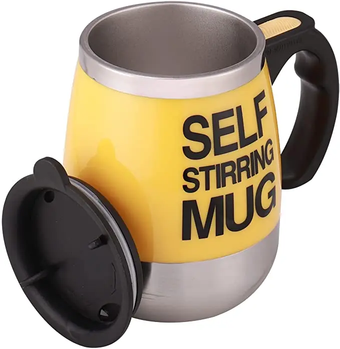 Self-Mixing Stainless Steel Mug for Coffee/Tea/Hot Chocolate/Milk Mugs for Office/Kitchen/Travel/Home