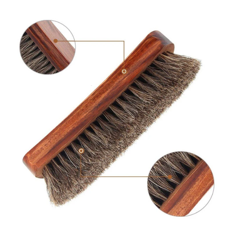 Super Septemper Horse Hair Car Cleaning Brush Automatic Vehicle Seat Washing Nylon Brush Tool with Wood Handle