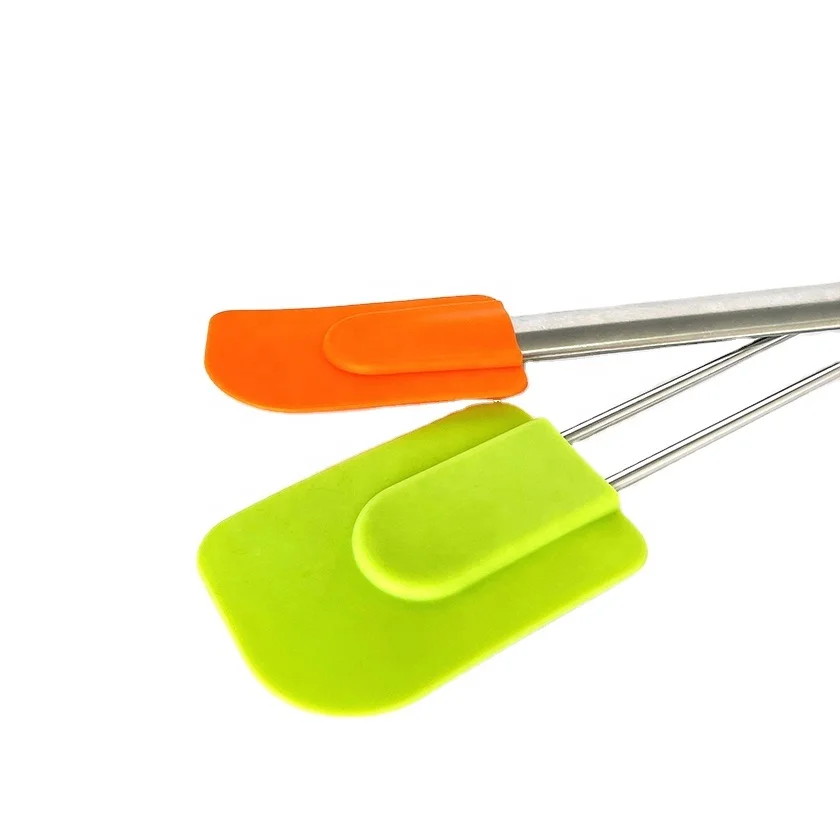 custom Heat Resistant Kitchen Accessories silicone kitchen products easy clean durable Spatula with stainless Steel Handle