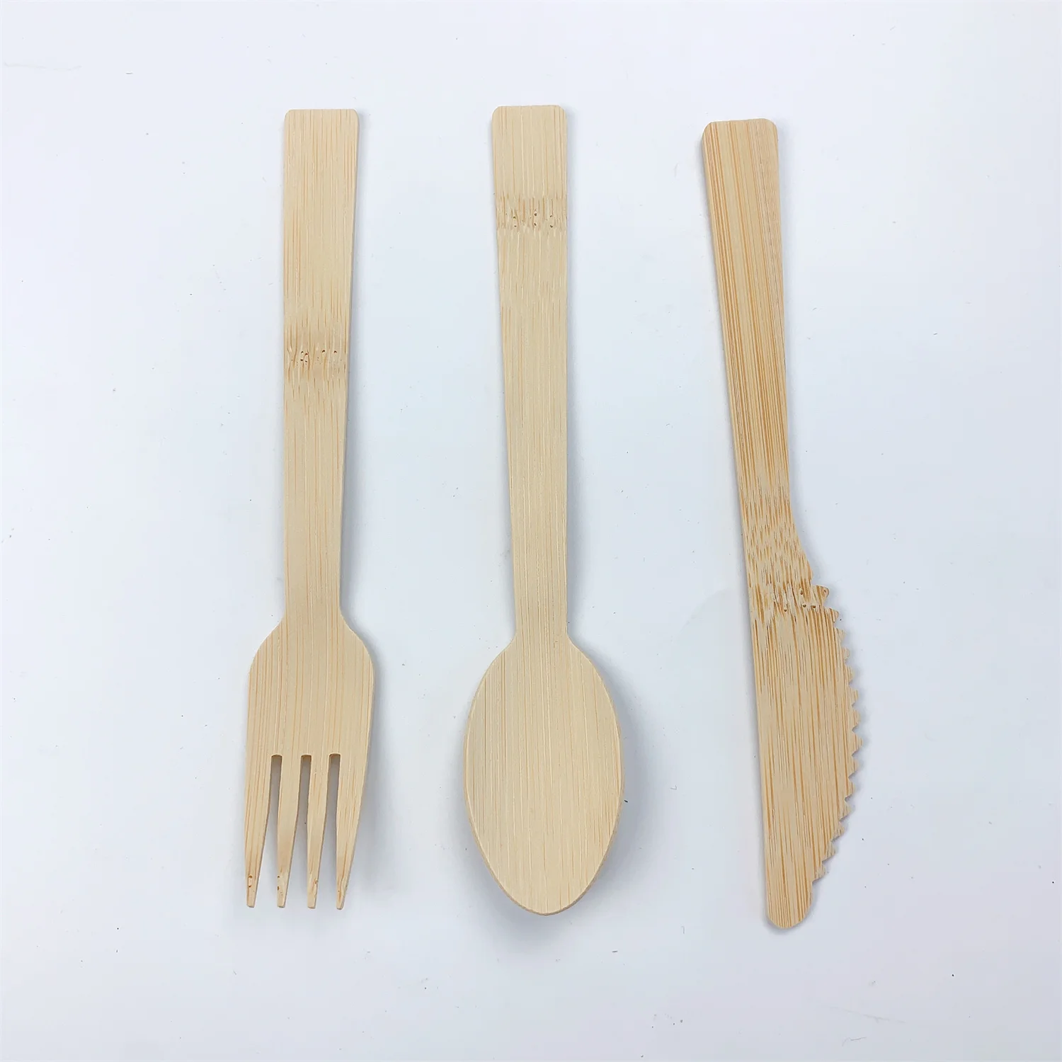 Biodegradable Bamboo Cutlery Utensils Bamboo Spoon And Disposable Fork