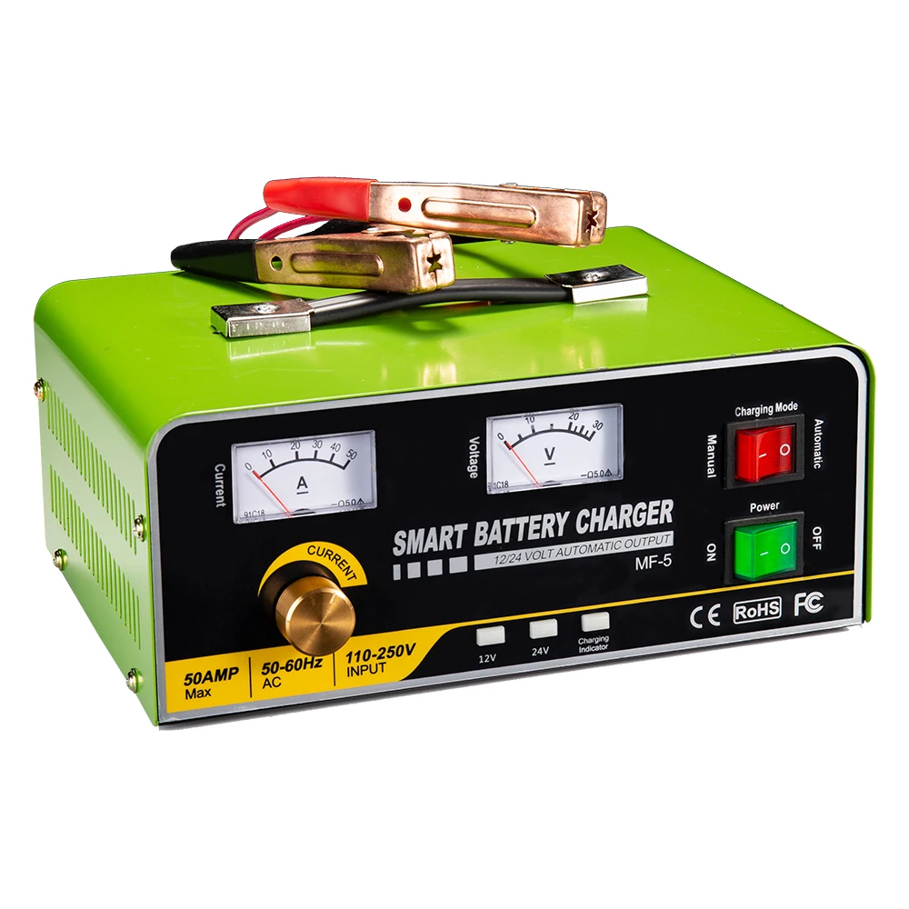 Monfara Car Battery Charger Factory 12V 50A Universal Battery Charger Smart Automatic Battery Maintenance Charger for Car Truck