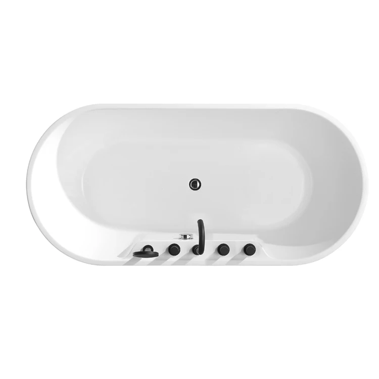 Modern design cheap in door freestanding white acrylic soaking bathtub hot sales bath tubs with faucet
