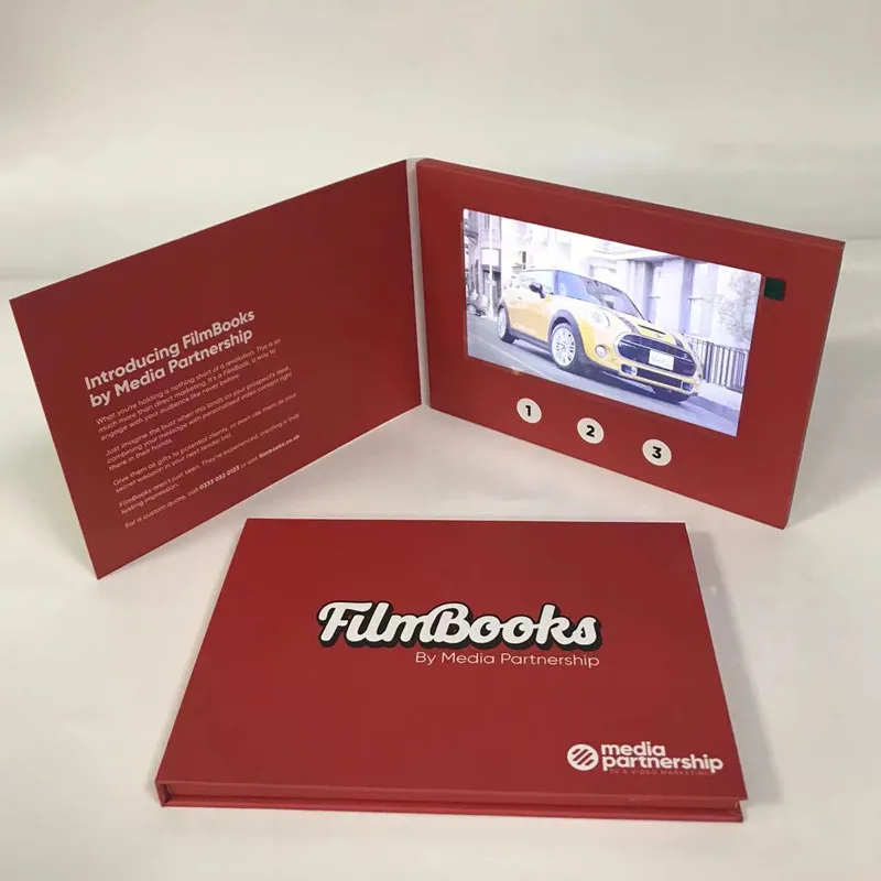 2023 Best Selling China Homemade lcd Brochure Video Card 7 Inch ips lcd Screen Gift Video Brochure Card for Business Marketing