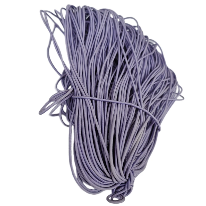 Factory Sales 2mm 3mm 3.5mm 8mm High Strength Round Latex Elastic String Color Elastic Cord Rope