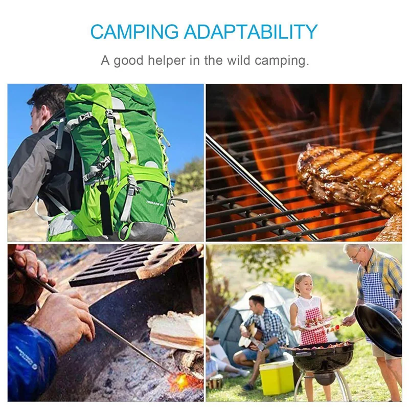 Stainless Steel Pocket Bellow Collapsible Fire Blower Pipe Camping Fire Blow Tube