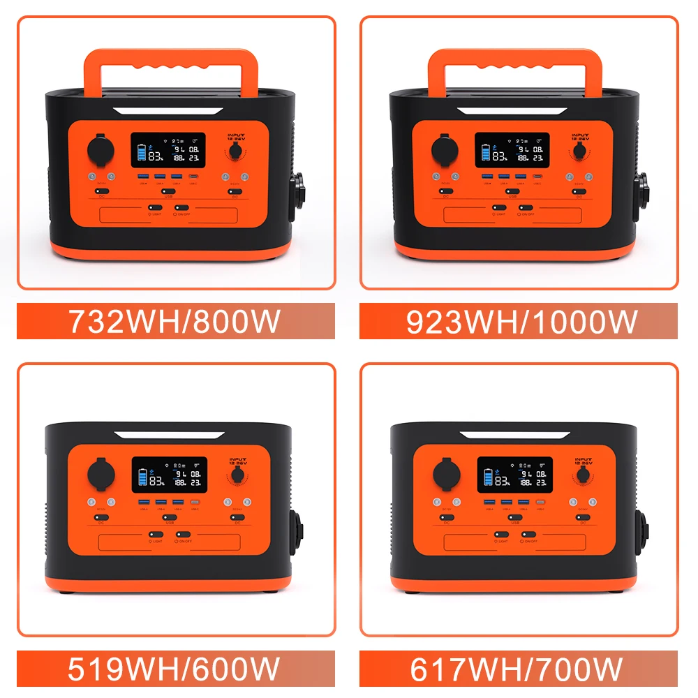 Outdoor Camping Pure Sine Wave 220V 600W 1000W 1080Wh Lithium Power Generator AC Power Supply Bank Solar Portable Power Station