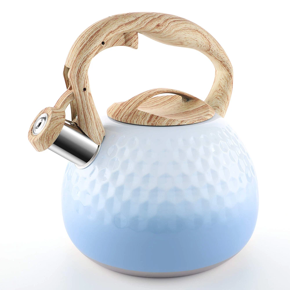 Whistling Kettle Stainless Steel 3L 2.7QT Stove Top Tea Pot Whistling Tea Kettle