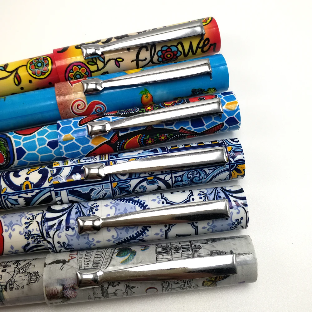 2020 дешевая пластиковая шариковая ручка с полным корпусом, теплопередающая печать, Печатающая ручка с индивидуальным рисунком и цветным логотипом на заказ