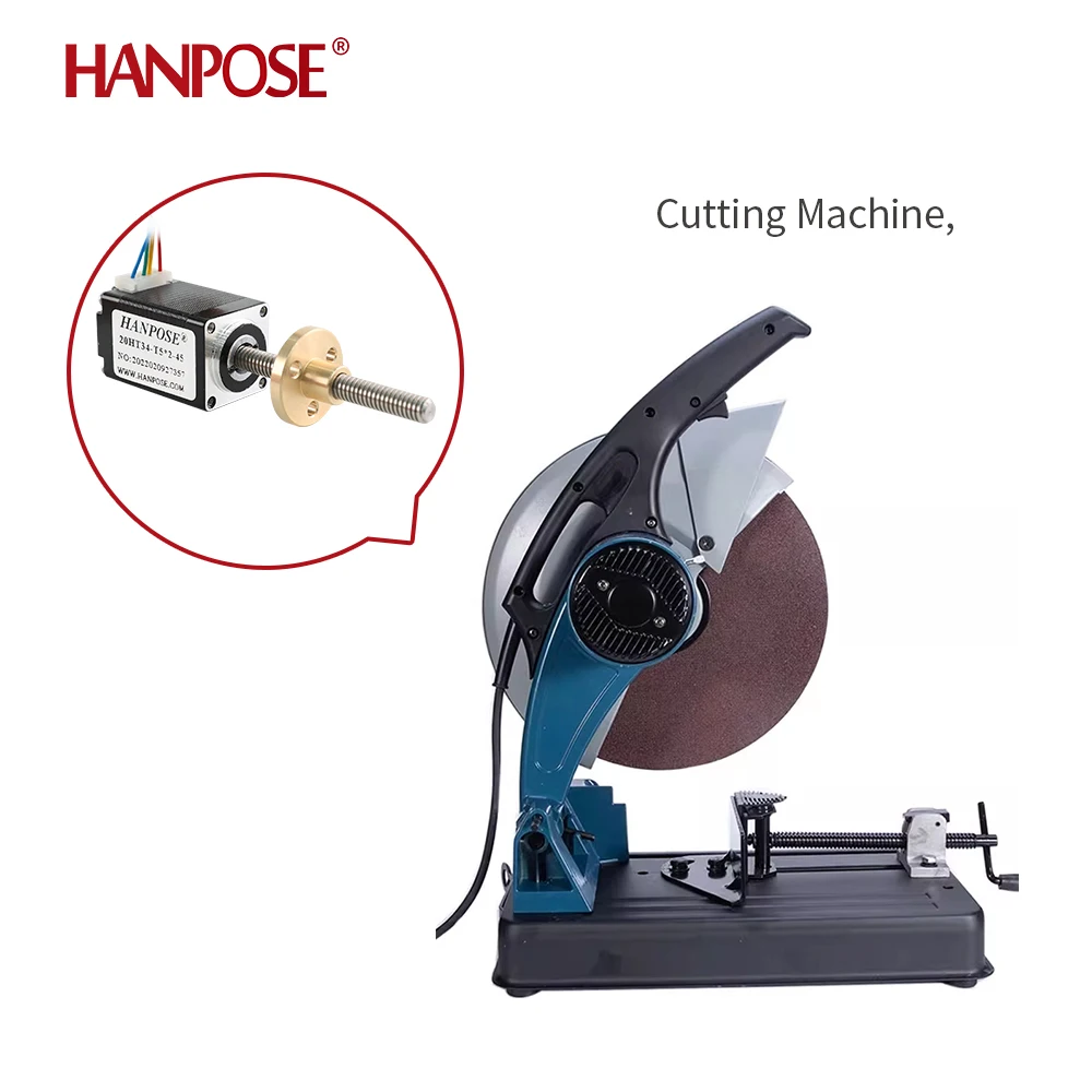 HANPOSE nema 8 stepper motor T5 screw  0.8A 0.021N.M 20HT34-T5*2 L100MM for CNC 3D printer screw trapezoid nema 8 mini motor