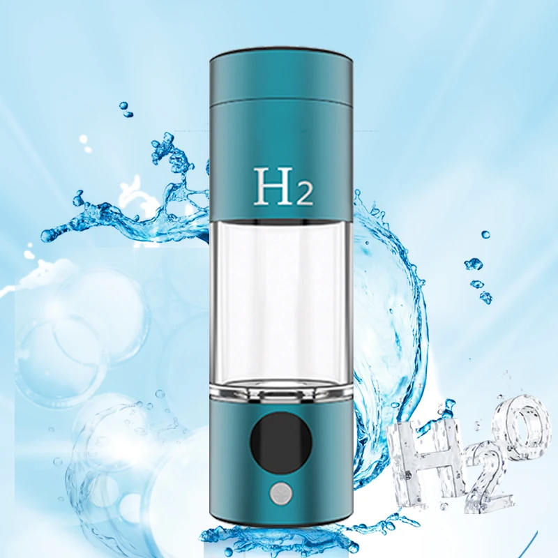 New High Concentration 6000ppb Hydrogen Water Bottle Generator USB Rechargeable Smart LED Display Hydrogen Rich Water Bottle