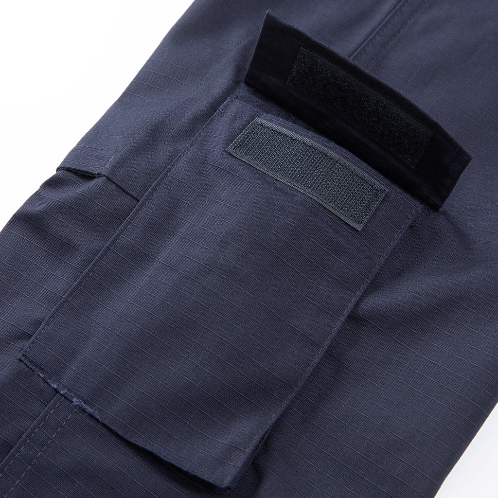 Navy Blue ACU Tactical Combat Training Uniform Set Jacket and Pants 230g/m² TC 65/35 Ripstop Fabric for Outdoor Use