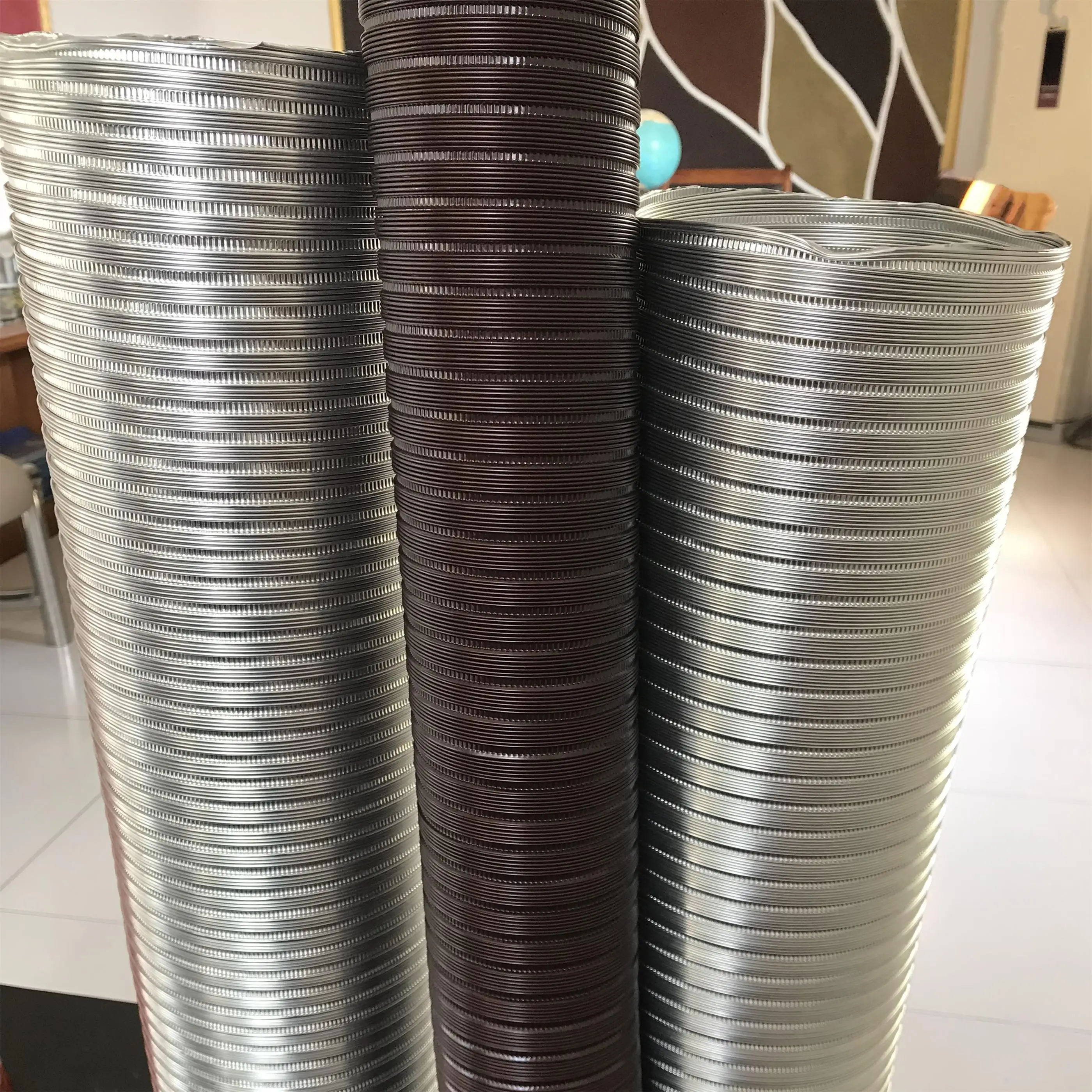 150 mm Aluminium chimney forming air ducting pipe air conditioning main duct tube semi-rigid flexible duct