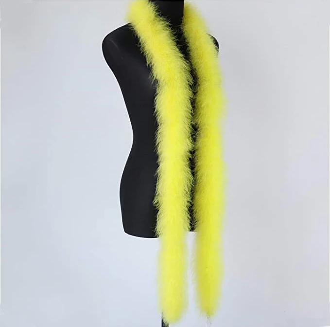 Wholesale 40 g Yellow Turkey Marabou Feather Boa
