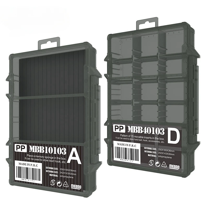 2025 New Design Brand Storage Organizer with Removable Dividers EVA Foam Multifunction ABS Plastic Fishing Tackles Box