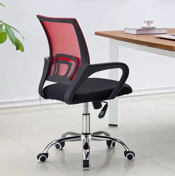 New Arrival Modern Design Office Mesh Chair Metal Nylon Castor Rotating Lift Adjustable Height Armrest Lumbar Support Foldable