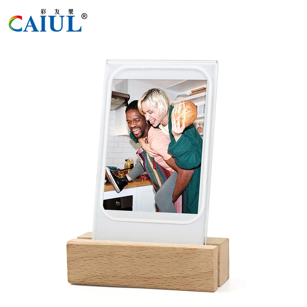 Luminous Instax Mini Photo Film Picture Frame LED Acrylic Plywood Stand Plastic Frames for Displaying Memories