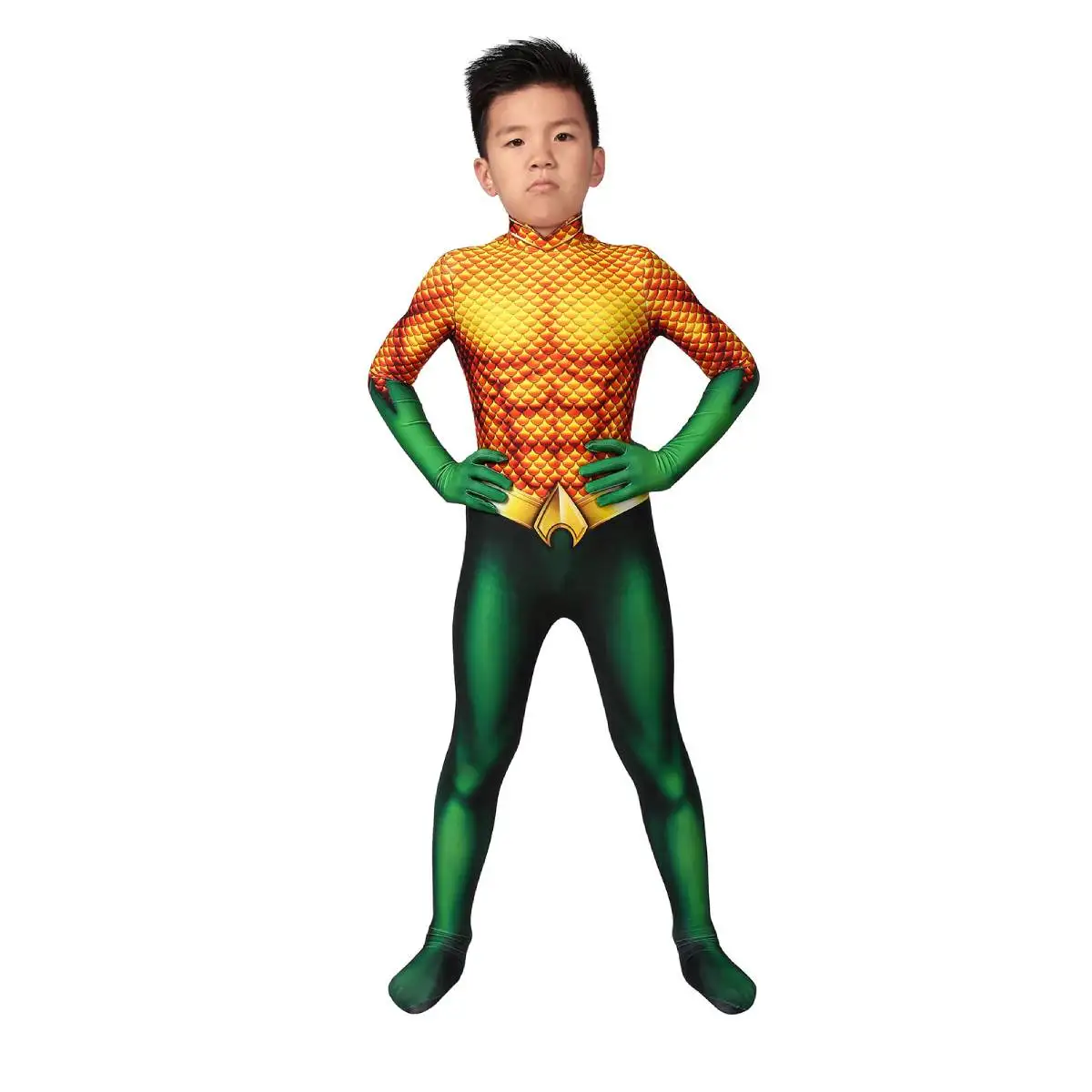 
Aquaman Arthur Curry Marvel Super Hero Kid Cosplay children Costume Set J19014CA 