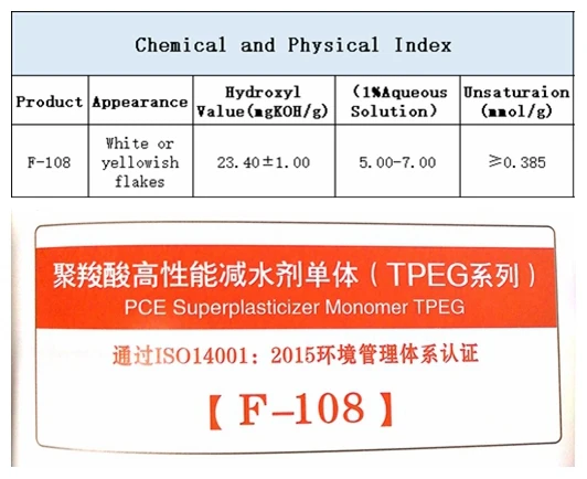 Поставка от производителя-пхэ суперпластификатор мономера F-108