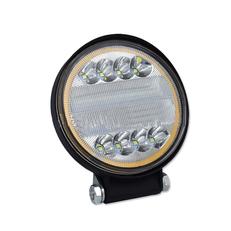 Прямые продажи 72W 42MM 4 дюймовый круглый с световым кольцом LED рабочий свет 24 бусины 8000lm 6000 К 36v оптовая продажа Универсальный алюминий