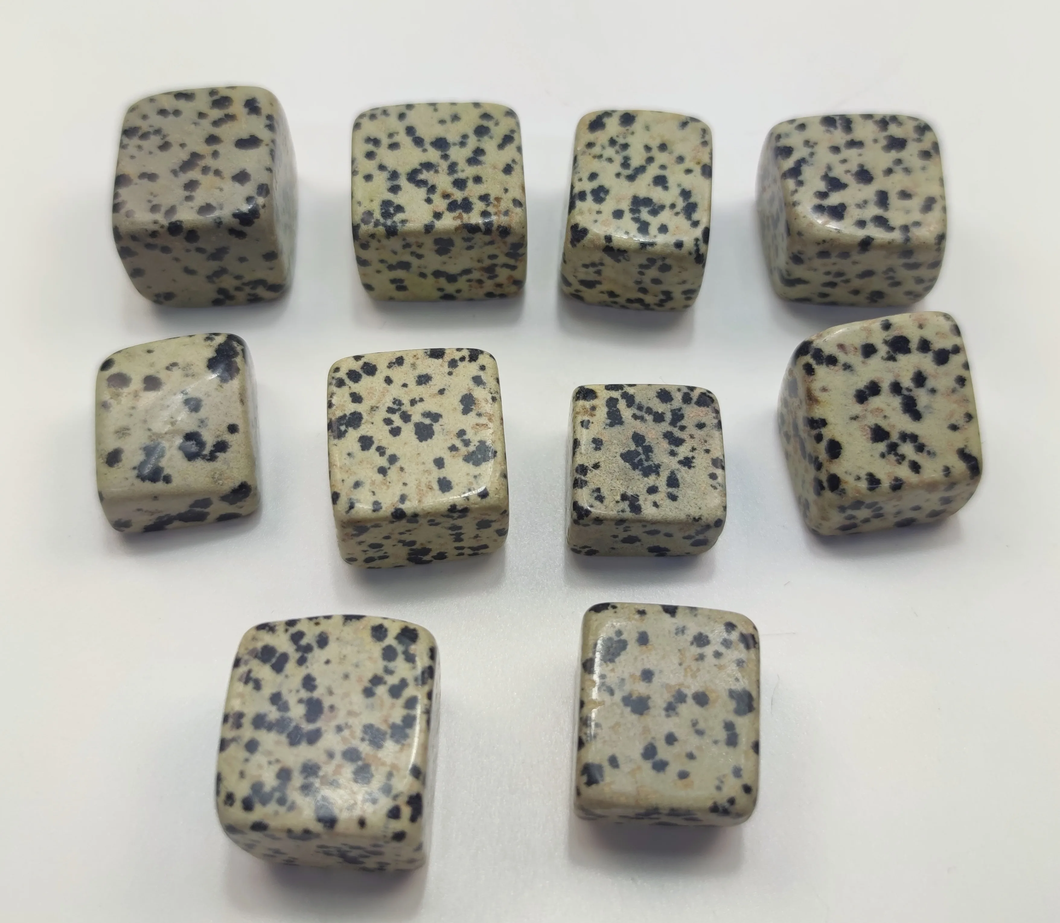 Crystal Healing Stones Natural Crystal Cube  Dalmatian Jasper Cube for DIY Decoration