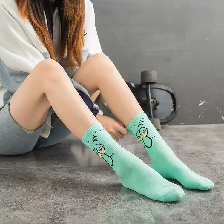 New Hot Sale Fashion Funny Anime Cartoon Hip-hop Skateboard Stocking Soft Cotton Popular Couples Cartoon Socks