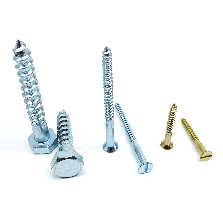 Flat Head Drive self tapping Euro Screw hexagonal Wood 6.3x50 Coach Screw Hex Head Wood screw