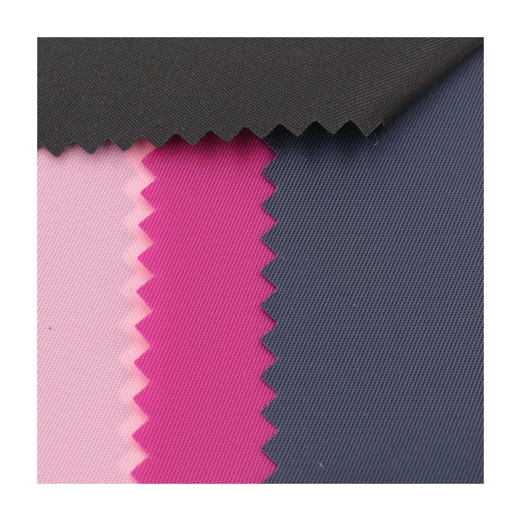 water resistant waterproof plain dyeing  230t 230d twill taffeta nylon fabric with pu coated