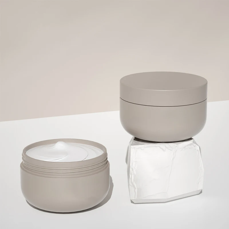 4 Oz Body Butter Jars Cosmetic Containers Custom Carton Box Round Hair Product/makeup/face Scrub/cream Plastic with Lids White