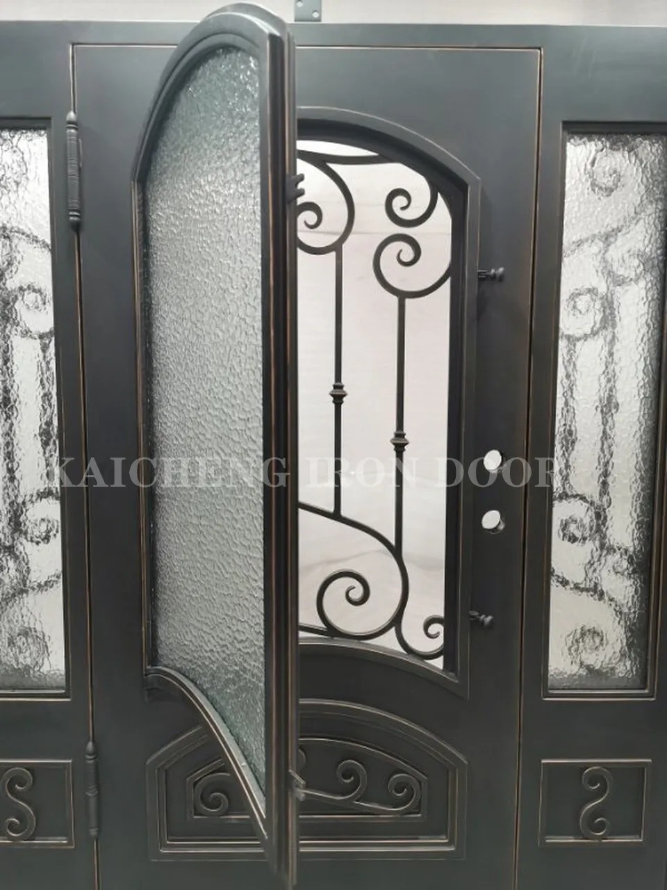 Golden Supplier Iron Single Door Design Cast Iron Door  Wrought Iron French Doors