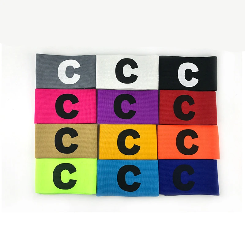 Wholesale Customize Logo Printed Armband Soccer Arm Band Elastic Captain Armband Colorful Football Captain Armband