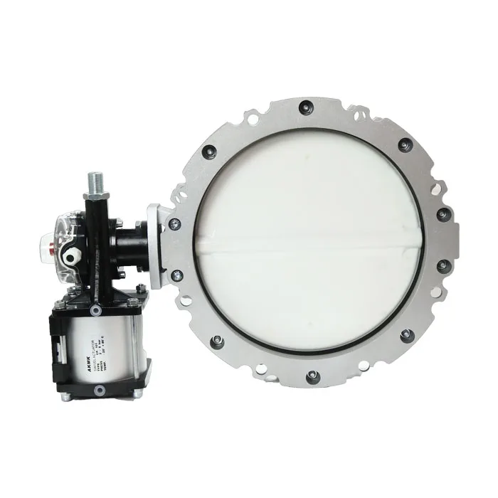 V1FS100/150/200/250/300/350/400SN Single Flange Pneumatic Powder Butterfly Valves for Cement Silo