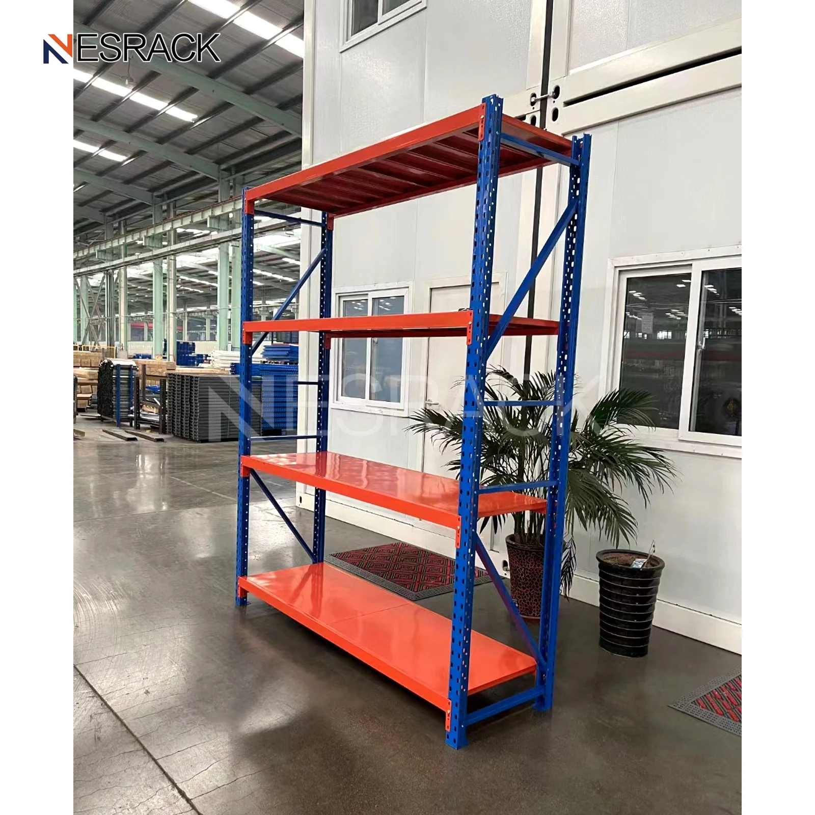 Heavy Duty Metal Garage Shelving Rivet Shelves Boltless Durable Shelves Warehouse Longspan Rack