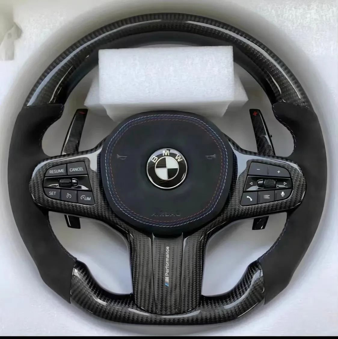Custom M Sport Carbon Car Steering Wheel for Bmw M2 M3 M4 M5 M6 X5m X6m F80 F30 F31 F32 F10 F20 F22 F15 F16 F10 3 4 5 6 7 Series