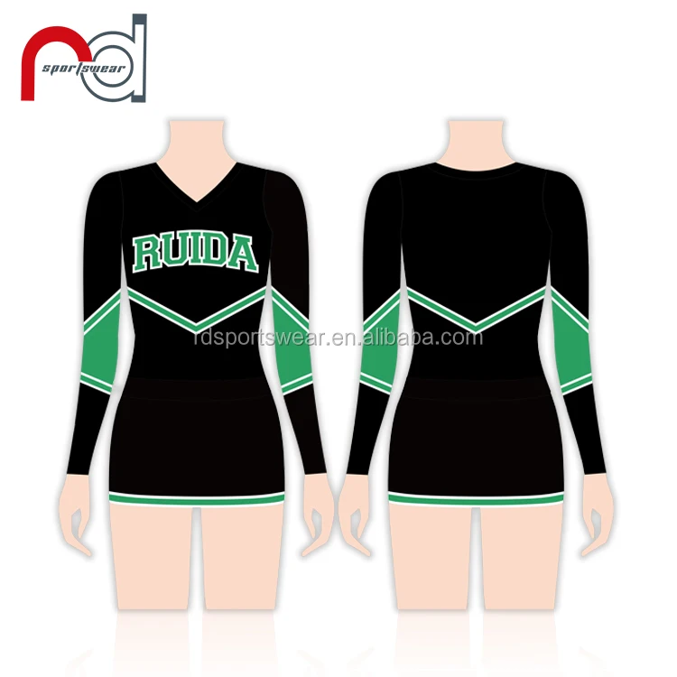 Custom sublimation cheerleading uniform design your own cheerleader outfit kids cheer rhinestone uniform