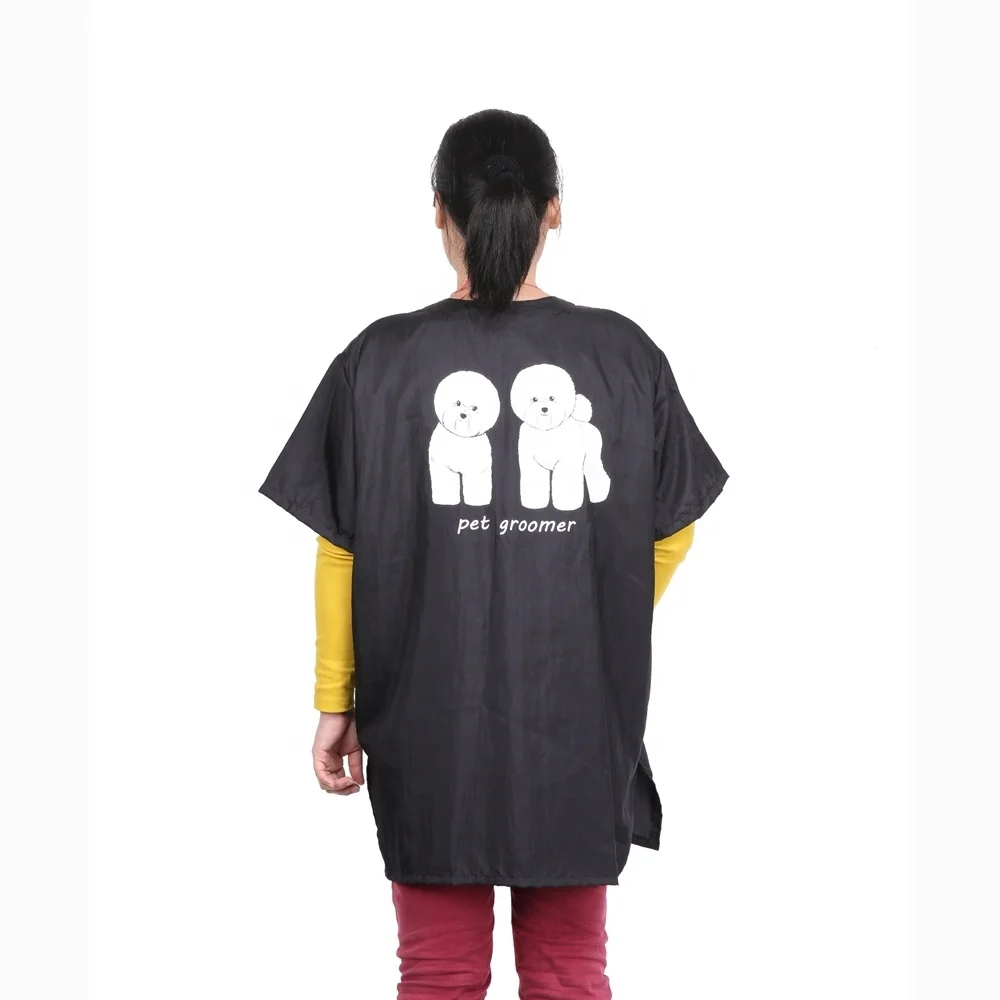 pet groom jacket school uniform for pet custom barber jacket anti static fabric  beauty spa smock