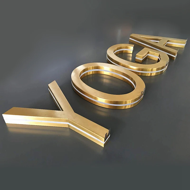 OEM 3D Led lettering Sign Backlit Channel Light Logo Business Billboard Acrylic Signage Yard Metal Illuminated Electronic Signs