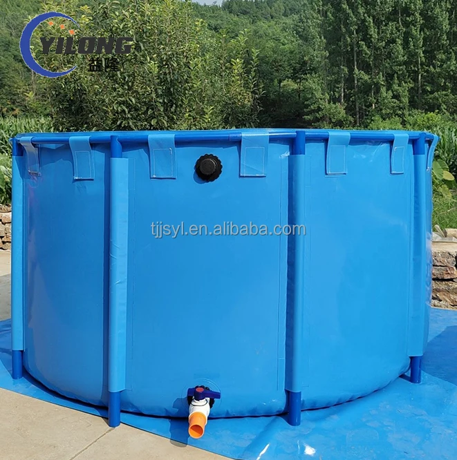 thicker durable customized round pvc tarpaulin portable koi breeding pond fish farming tank